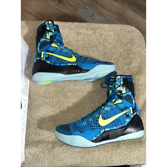 Kobe IX Elite High Protro Sneakers Size 8.5 630847-400 Neo Turquoise/volt main image 8